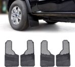 Heavy Duty Mud Flaps All Weather Resistant Splash Guards Compatible with Universal Trucks SUVs Vans Off-Road and Daily Use (4PCS Black Front&Rear)