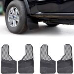 Heavy Duty Mud Flaps All Weather Resistant Splash Guards Compatible with Universal Trucks SUVs Vans Off-Road and Daily Use (4PCS Black Front&Rear)