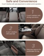 Premium Leather Car Seat Gap Filler Organizer (0.2”-1.2" Gaps), Clever Gifts for Car SUV Truck Owners (Brown, 1 Pack) - Image 9