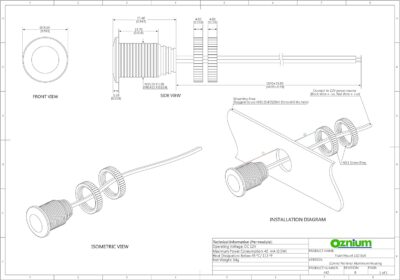 Oznium BRIGHTEST Light Bolt - Flush Mount 12V LED Light for Bumper, Grille, Cars Interior, Dash, Ambient Lighting, Motorcycle w/SLEEK Aluminum Housing & Screw Nut (11 mm Black, UV Ultra Violet LED) - Image 5