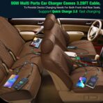 Multi Ports USB Car Charger, 96W 6 Port QC3.0 Fast Adapter Multiple Ports, with Four Quick Charge 3.0 Port, 12V-24V Multi Device Cigarette Lighter for Smart Phone & Tablets Charging - Image 3