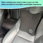 Car Neck Pillow for Driving Seat, Soft Memory Foam Headrest Pillow with Adjustable Strap and Removable Cover, Ergonomic Neck Support for Car, Office Chair, Gaming Chair – Dark Grey - Image 7