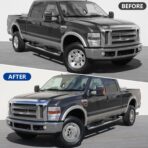 17" Wheel Simulators, 17" 8 Lug Stainless Steel Hubcaps with Wheel Lug Bolts Kit, Polished Finish, 2 Front Wheels/2 Rear Wheels, Suitable for 2005-2021 Ford F350 Truck. - Image 7