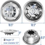 17" Wheel Simulators, 17" 8 Lug Stainless Steel Hubcaps with Wheel Lug Bolts Kit, Polished Finish, 2 Front Wheels/2 Rear Wheels, Suitable for 2005-2021 Ford F350 Truck. - Image 2