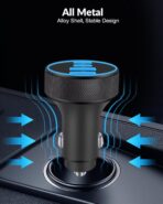 [4 in 1] USB C Car Charger, 4-Port 90W Super Fast Charging Cigarette Lighter Adapter, Dual 45W USBC & USB-A Multiport Car Phone Charger Accessories for iPhone 17 16 15 14 13 12, iPad, Galaxy, Tablet - Image 7