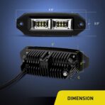 Nilight 2Pcs 40W Flush Mount LED Pods Flood LED Work Light Bar, Off Road Backup Driving Lights Fog Lamp for Jeep Bumper ATV UTV SUV Truck Boat - Image 2