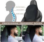 Car Headrest Pillow - Shoulder & Neck Pillow for Car Headrest w/Adjustable Strap & Clip to Secure - Memory Foam Car Neck Pillow for Driving Seat - Ergonomic Head Rest Pillow for Car Seat Neck Support - Image 5