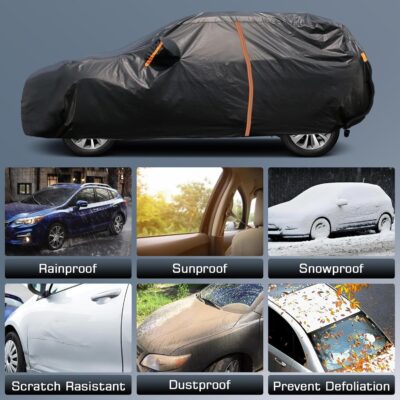 Waterproof SUV Car Cover Custom Fit for 2020-2025 Chevrolet Chevy Trailblazer, All Weather Outdoor SUV Car Covers, Windproof Bands Cover, Reflective Strip for Snow Rain Dust Cover,Sun UV Protection - Image 4