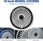 Hubcaps 15 Inch Exact Fit for R15 Iron Wheels Universal ABS Plastic Wheel Covers Set of 4 Snap On Rim Caps for Most Cars Trucks SUV Sedans 4Pcs 15" Hubcaps Wheel Rim Cover Direct Replacement - Image 6