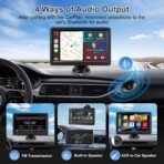 Carplay Screen for Car, 7" Wireless Carplay & Android Auto, Portable HD Touchscreen with Mirror Link, GPS Navigation, Voice Control, Hands-Free Calling, Bluetooth/AUX/FM, Plug & Play Car Play Screen - Image 5