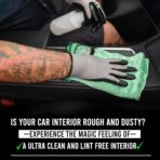 Paks - Edgeless Microfiber Towels 4-Pack - Car Detailing Wash Cloths for Cleaning - 16x16 Car Drying Towel - Lint Free Auto Rags for Polishing & Buffing - Purple & Grey Cleaning Supplies - Image 9