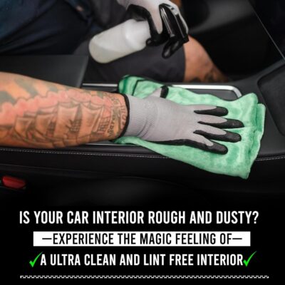 Paks - Edgeless Microfiber Towels 4-Pack - Car Detailing Wash Cloths for Cleaning - 16x16 Car Drying Towel - Lint Free Auto Rags for Polishing & Buffing - Purple & Grey Cleaning Supplies - Image 9