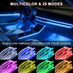 Ambient Lighting car Accessories Interior car Lights APP Control，236" Fiber Optic，5 in 1 led Strip Lights，16 Million Colors Car Neon Lights, Sync to Music（Cigarette） - Image 4