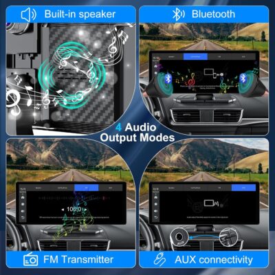 Carplay Screen for Car,10.26" HD Car Stereo for Apple Carplay & Android Auto -with Rotatable 4K Dash Cam & HD Backup Camera, Dual Front/Inside Recording, GPS Navigator for Cars,Trucks - Image 6