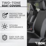 BDK UltraSleek Gray Seat Covers for Cars, Two-Tone Front Seat Covers with Matching Back Car Seat Cover, Made to Fit Most Auto Truck Van SUV, Interior Car Accessories, Car Seat Covers Full Set - Gray - Image 2