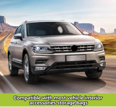 1Pack Car Seat Back Organizer, PU Leather Hanging Organizer, Multipurpose Storage Bag for Small Items, Waterproof Easy To Clean Car Accessories, for Car SUV Truck (Black) - Image 7