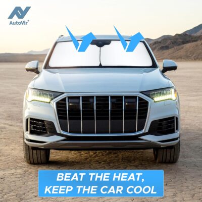 Car Windshield Sun Shade Foldable | Front Windshield Shade for Sun, Heat and UV Rays | Sunshade for Car Front Window and Interior Sun Protection | Medium (28 x 31 inches) - Image 9