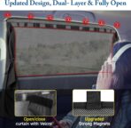 Car Window Shades, [2025 Updated] 2 Pack Car Sun Shade for Baby, Double Layer & Fully Open, Magnetic Back Window Curtain, Sun Shade Covers Privacy Screen - Image 3
