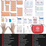 Mini First Aid Kit - 150 Piece Small Waterproof Hard Shell Medical Kit for Home, Car, Travel, Camping, Truck, Hiking, Sports, Office, Vehicle & Outdoor Emergencies- Small First Aid Medical Kit (Red) - Image 3