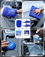 Car Cleaning Kit：40 Pcs Interior Windshield and Window Cleaner Detailing Set；Wheel & Tire Brush；Car Wash Mitt；Cleaning Bucket；Total Care Supplies；Towels；Automotive Tools - Image 5