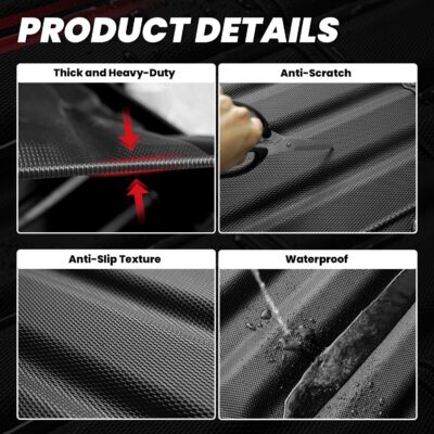 LASFIT Bed Mat for Toyota 2024-2026 Tacoma (5FT/5'Bed) Truck Bed, All Weather 5 ft Rubber Car Bed Liner for Toyota Tacoma 2024 2025 2026 Accessories, TPE Trunk Mat&Bed Liner (Not Fit Drop-in Liners) - Image 7