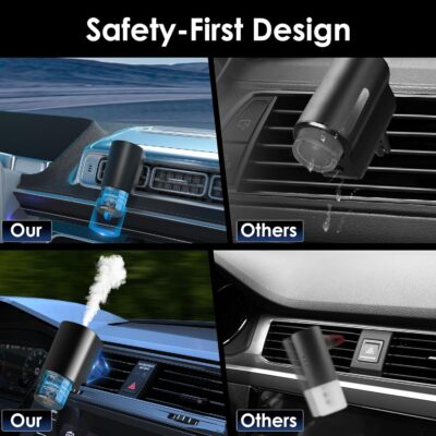 Car Air Freshener, 5 Scents, 10 Refills, Smart car Air Freshener for Vent Clips, Auto On/Off, Three Spray Modes, Car Fresheners Long Lasting (2Pack) - Image 7