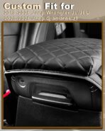 Armrest Cover for Jeep Wrangler JL Center Console Pad with Organizer Storage Pockets, Black Faux Leather Arm Rest Lid Cushion Accessories (2018-2026 Wrangler JL/Gladiator JT) - Image 7