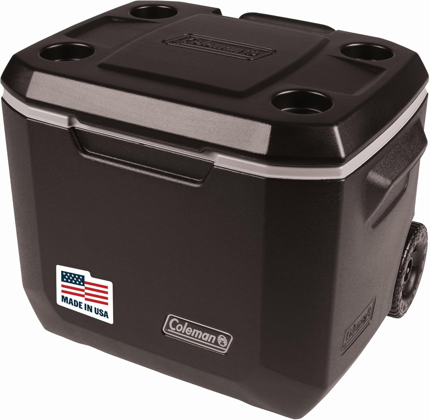 81y9Rt60zbL._AC_SL1500_.jpg Coleman Xtreme 50qt Rolling Cooler with Wheels, Extra-Walled Insulation Keeps Ice up to 5 Days, Portable Wheeled Hard Chiller - Image 1