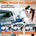 Electric Pressure Washer,Papasbox 1500W Cordless Pressure Washer with 2 * 2.0Ah Battery,Battery Pressure Wash Kit 16FT Hose, Power Cleaner for Patio Floor Fence Deck Indoor - Image 5