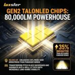 LUXSTER Ultra H11 H9 LED Bulbs, 80000LM Super Bright, Triple Copper Pipes Cooling Tech(Unique), Punisher Pro Upgrade, H8 H16 Foglight, 6000K Pure White, Pack of 2 - Image 5
