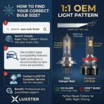 LUXSTER Punisher H11 H9 LED Bulbs, 60000LM Ultra Bright, H8 H16 Foglight, 1:1 OEM Beam Pattern, Halogen Replacement, Plug-N-Play Installation, 6000K Pure White, IP68 Waterproof, Pack of 2 - Image 2