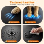 URPOWER PU Leather Backseat Extender for Dogs, Hard Bottom Dog Car Seat Cover for Back Seat, Waterproof Dog Car Hammock Anti-Scratch Pet Rear Seat Protector Travel Bed for Car and SUV - Image 3