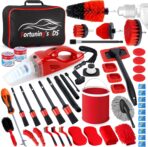 55PCS Car Detailing Kit Interior Cleaner with High Power Handheld Vacuum, Car Detailing Brush Set, Car Cleaning Kit, Drill Brush Set, Car Cleaning Tools Brushes for Interior, Exterior, Wheels
