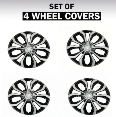 14-inch Premium Universal Hubcaps (Black Silver) - Image 4