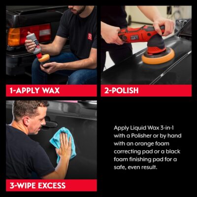Griots Garage Liquid Wax 3-In-1 for Car Polishing and Detailing, High Gloss Shine and Carnauba-Based Protection for Auto Paint, 11013, 16oz - Image 4
