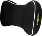 Goodyear Car Neck Pillow, Soft Memory Foam Headrest Pillow for Driving, Ergonomic Car Seat Headrest Cushion with Adjustable Strap, Breathable & Removable Cover, Neck Pain Relief, Black