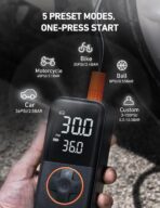 AstroAI L4 Tire Inflator Portable Air Compressor, 150PSI Portable Air Pump for Car Tires with Pressure Gauge LED Light, Electric Air Pump Quick Inflation for Cars, Motorcycles, Bikes, Tires, Balls - Image 5