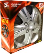 Custom Accessories 4-Pack 15" SGT-5 Wheel Covers, Replacement Hubcaps for Cars, Trucks, SUVs — Silver/Chrome - Image 7