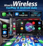 Double Din 7" IPS Car Stereo with Wireless Apple CarPlay & Android Auto Screen, Car Play Radio Audio, 240W, Bluetooth, AHD Backup Camera, USB-C Fast Charging, 16-Band EQ, SWC, MirrorLink Touchscreen - Image 5