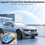 Car Windshield Sunshade Universal Sun Visor Front Window Shades, Foldable Reflective Fits Cars, SUV, Sedan, Interior Car Automotive Accessories for Summer (59" x 33") - Image 5