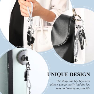 Frienda Bling Keychain for Women Gifts Car Wristlet Key Chains Crystal Lanyard Rhinestone Fob DIY Crafts - Image 5