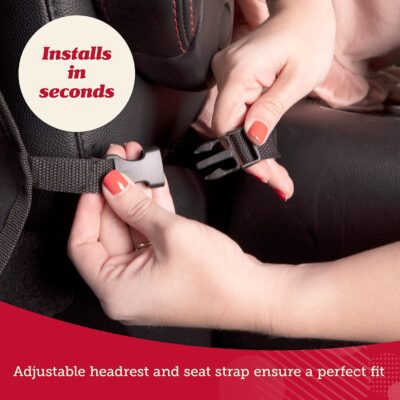 Lusso Gear Seat Back Protector - 2-Pack Kids Kick Mat & Car Seat Organizer - Waterproof Oxford Backseat Cover - 3 Mesh Pockets for Car Organization, Black - Image 5