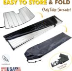 Custom Fit Windshield Foldable Sunshade for Toyota Camry Sedan, 2026 2025, Compact Reflective Block UV Rays Protector Lightweight Flexible Rigid Insulation Accessories (Made in USA) - Image 4