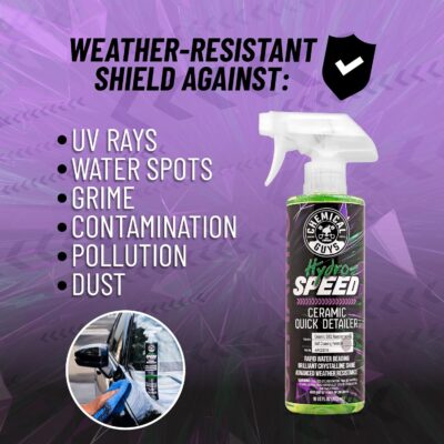 Chemical Guys HydroSpeed Ceramic Quick Detailer Spray - SiO2 Shine Car Detailer Spray for Cars, Trucks, SUVs, Motorcycles and RVs, Boosts Gloss, Hydrophobic Protection and Slickness, 16 oz - Image 3