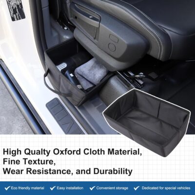 Compatible with Ineos Grenadier 2020-2024 Under Seat Storage Tray, Customized Oxford Cloth Driver Passenger Underseat Hidden Organizer Tool Box Organizer with Anti-slip and Handle (1PCS) - Image 4