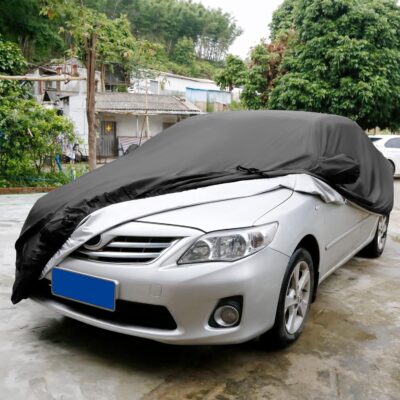 uxcell Car Cover Waterproof All Weather for Car, Full Car Cover Rain Sun Protection Universal Fit for Sedan 178''-185'' - Image 2