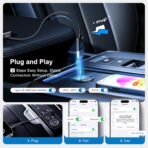 AI Box Wireless CarPlay & Auto Adapter - Plug & Play, Dual-Band WiFi, Bluetooth 5.0, 4K Video Support, Android 12.0 System, Compatible with Factory CarPlay & Android Auto （4GB RAM+32GB ROM） - Image 3