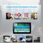 7'' GPS Navigator for Car Truck RV - 2026 North America Maps Free Lifetime Updates, Touchscreen Navigation System, Speed & Red Light Warning, Turn-by-Turn Voice Guidance, for All Cars (Blue) - Image 3