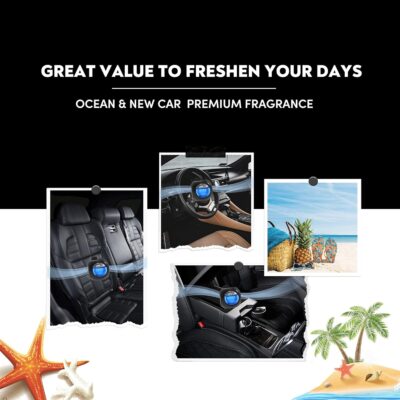 Car Air Freshener Vent Clips, 8 PK, 6 Ocean, 2 New Car Scent, Long Lasting Air Fresheners for Men & Women, Up to 240 Days, Odor Eliminator - Image 6