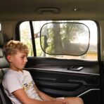 Mindful Design - Car Window Shades for Baby (2 Pack) - 21"x14" Sun Shade Blocker - Glare Shield and UV Rays Protection for Your Child - Side Window Screens for SUV - Mesh Car Window Shades for Baby - Image 6